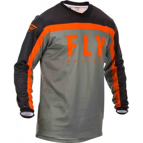Koszulka off road FLY RACING F-16 kolor czarny/pomarańczowy/szary