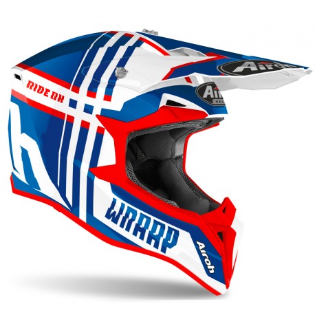 KASK OFF-ROAD AIROH WRAAP BLUE/RED GLOSS