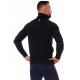 BRUBECK męska bluza termoaktywna sportowa czarna