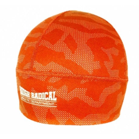Szybkoschnąca czapka treningowa bieganie CAMO pomarańczowa