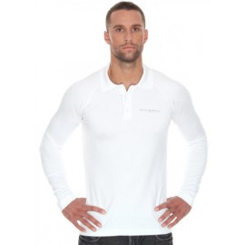 Brubeck LS10620 Koszulka polo PRESTIGE biała