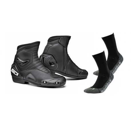 Krótkie sportowe buty motocyklowe SIDI MID czarne + gratis