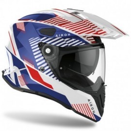 KASK AIROH COMMANDER BOOST WHITE/BLUE GLOSS