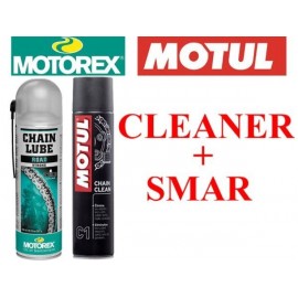 Zestaw Motorex Road Strong smar do łańcucha + Motul C1 środek do czyszczenia