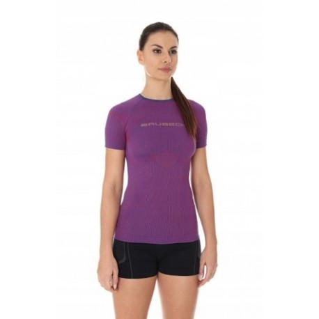 BRUBECK 3D Run PRO koszulka damska purpurowy